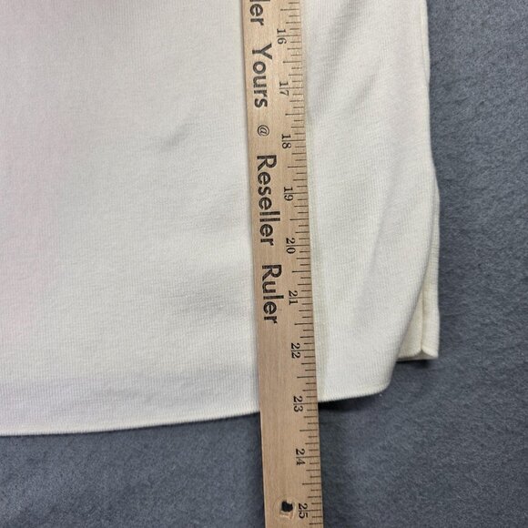 Talbots Sweater Womens M White Black Boat Neck 3/4 Sleeve Cotton Rayon Timeless - Picture 8 of 10